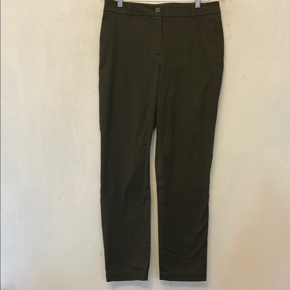 Talbots hunter green straight leg chinos Size 10 EUC